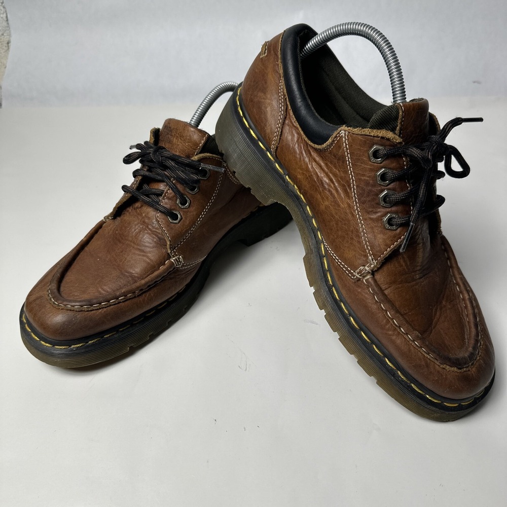 Dr. Martens 8A25 Peanut Vintage Leather Platform Shoes Mens 13 Brown